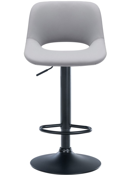 Set 2 taburete de bar Camden imitatie piele, gri