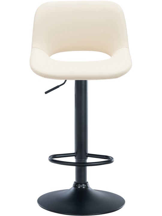 Set 2 taburete de bar Camden imitatie piele, crem