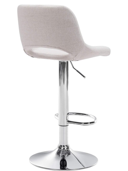 Set 2 scaune de bar Camden stofa crom, crem