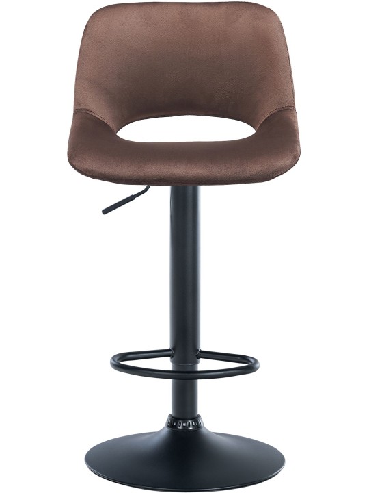 Set 2 scaune de bar Camden catifea, maro
