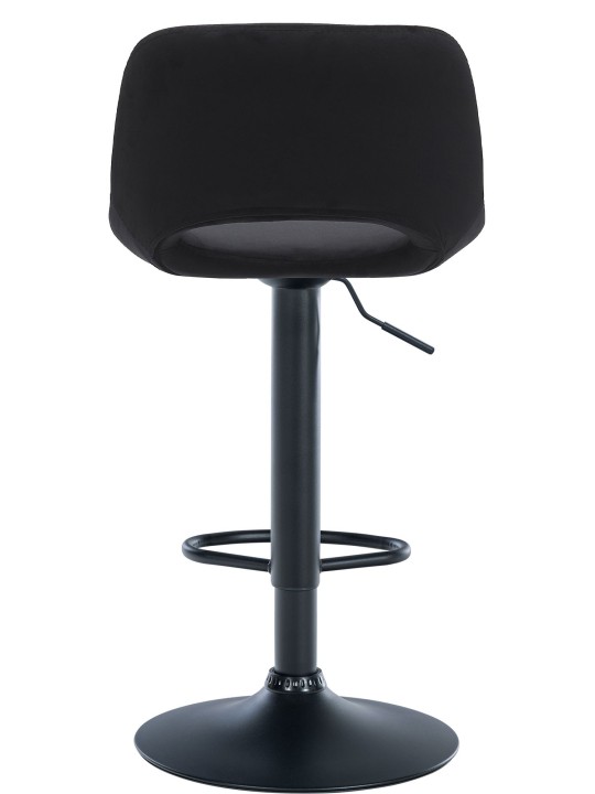 Set 2 scaune de bar Camden catifea, negru