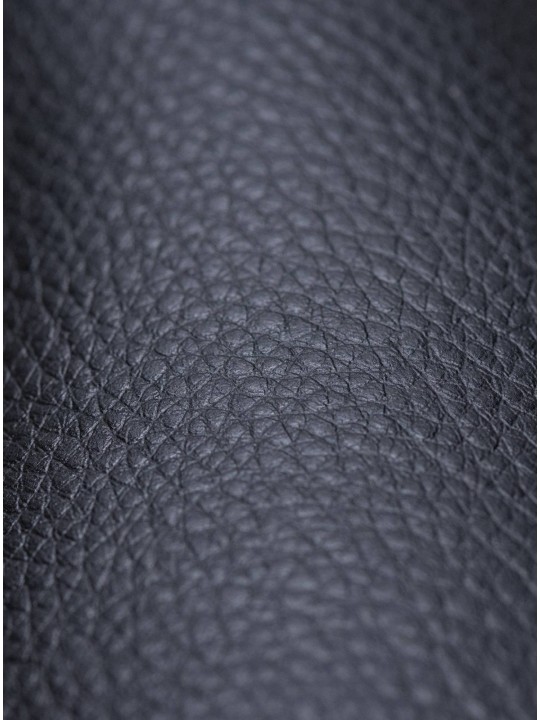 Scaun de sufragerie Foley stejar imitatie piele, negru