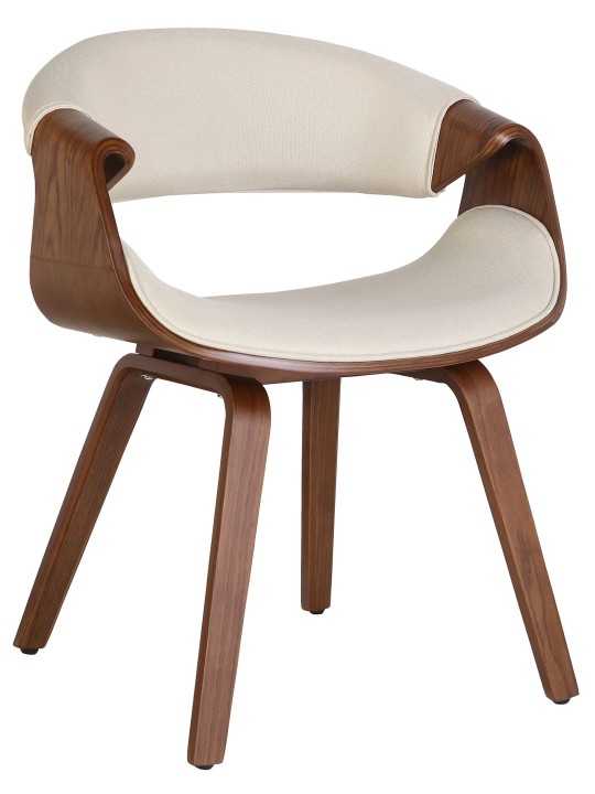 Scaun de sufragerie Foley stofa stejar, crem