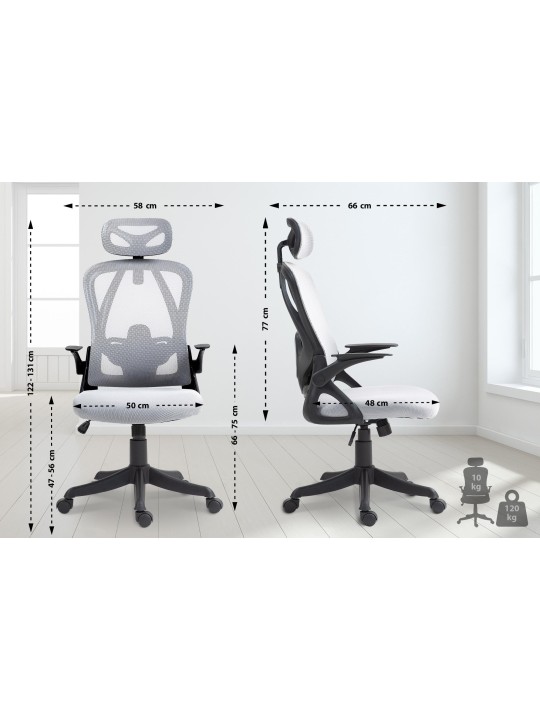 Scaun de birou Taos, gri