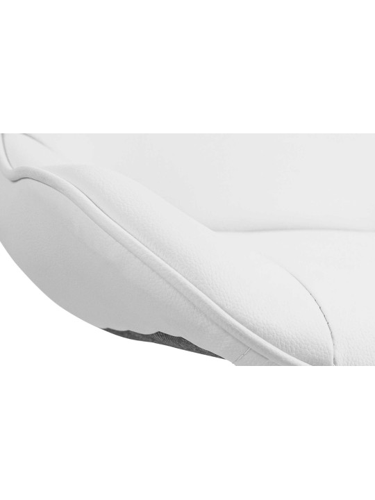 Set 2 taburete de bar Vonore imitatie piele, alb