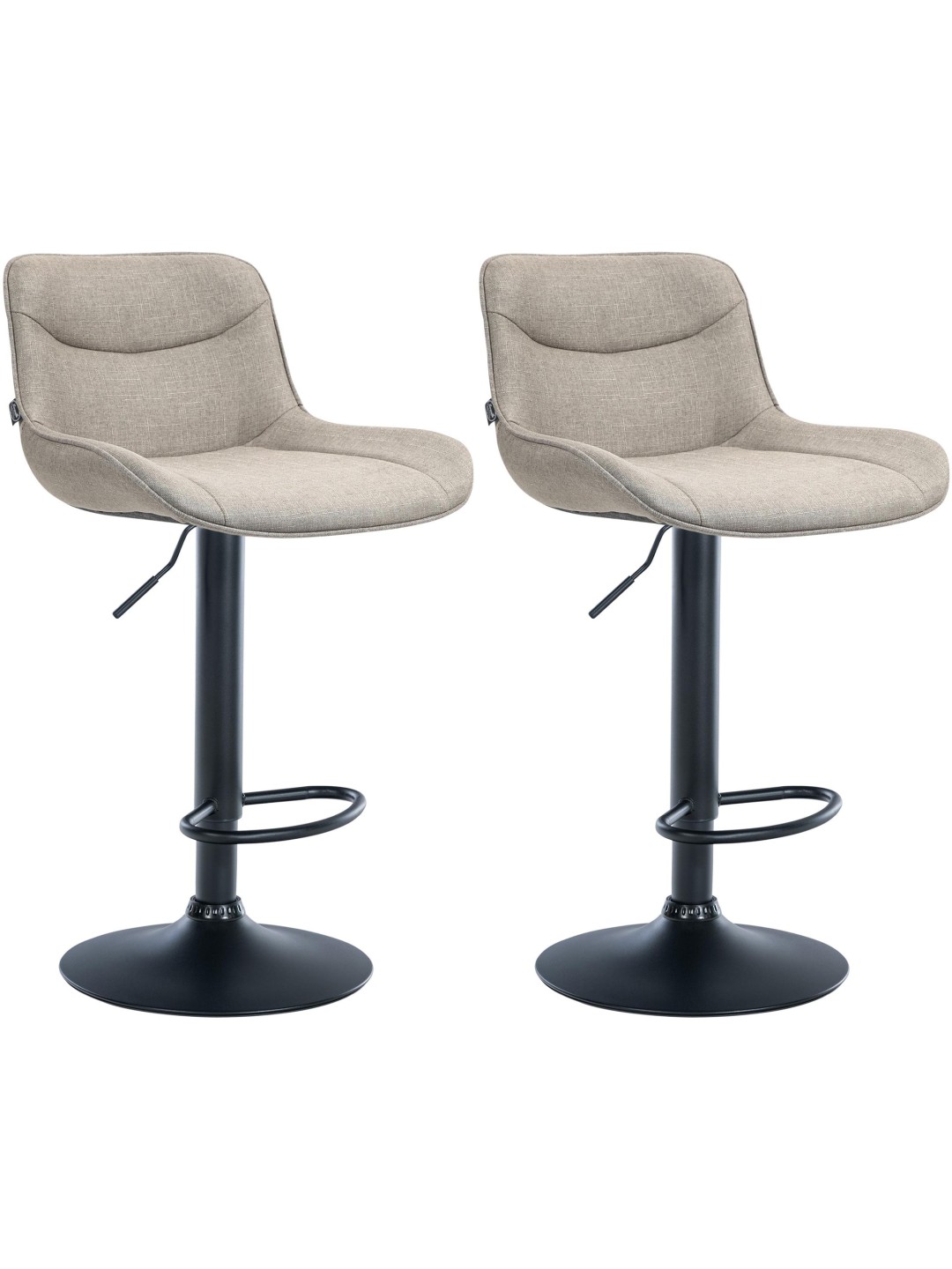 Set 2 scaune de bar stofa Vonore, taupe