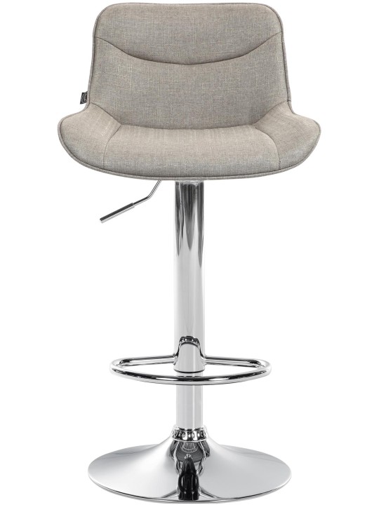 Set 2 scaune de bar Vonore stofa crom, taupe