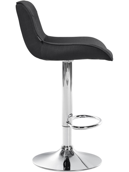 Set 2 scaune de bar Vonore stofa crom, gri închis Set 2 scaune de bar Vonore stofa crom, gri închis