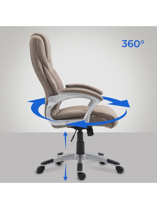 Scaun de birou Texas V2 stofa, taupe Scaun de birou Texas V2 stofa, taupe