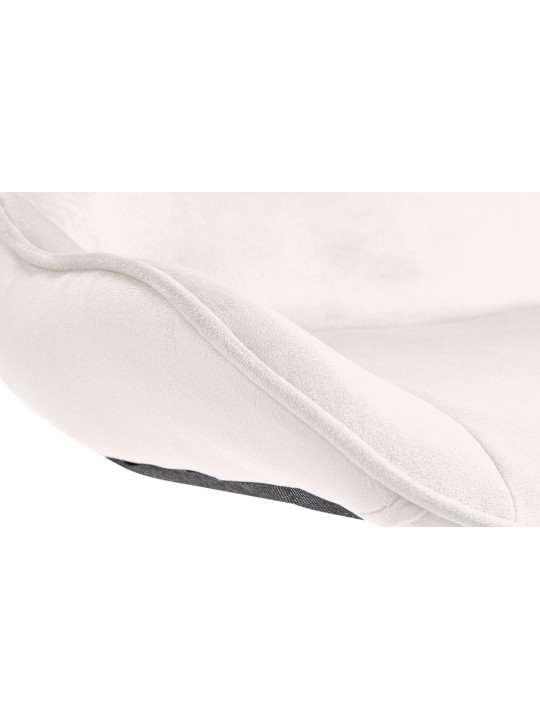 Set 2 scaune de bar Vonore catifea crom, crem