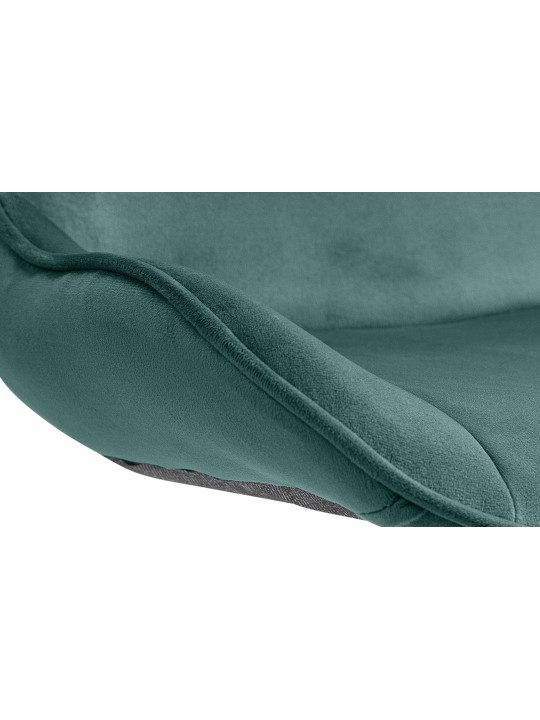 Set 2 scaune de bar Vonore catifea crom, verde