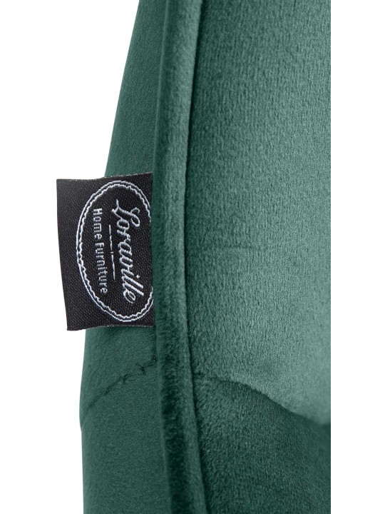 Set 2 scaune de bar Vonore catifea crom, verde