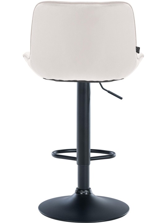 Set 2 taburete de bar Vonore catifea, crem