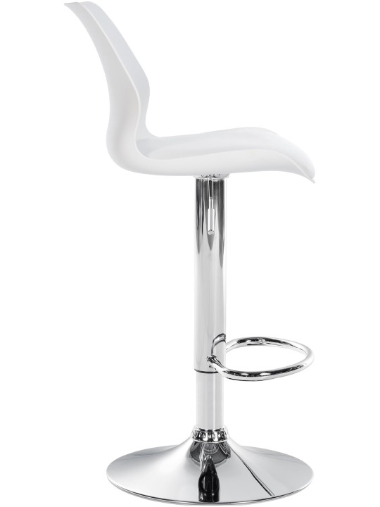 Scaun de bar Gilbert plastic, alb