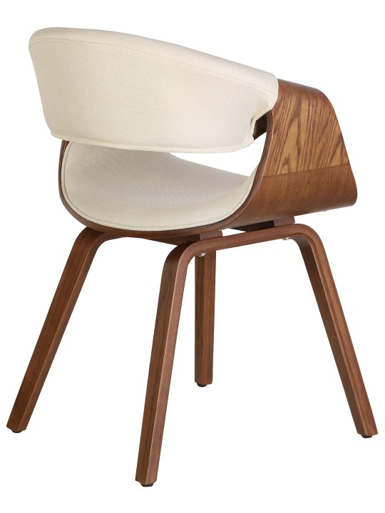 Set 2 scaune de sufragerie Foley Fabric, stejar/crem