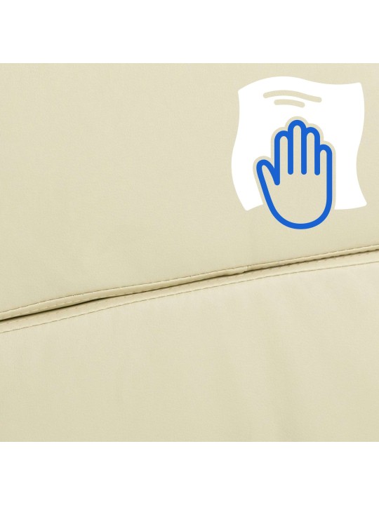 Scaun de birou Cleveland imitatie piele, crem