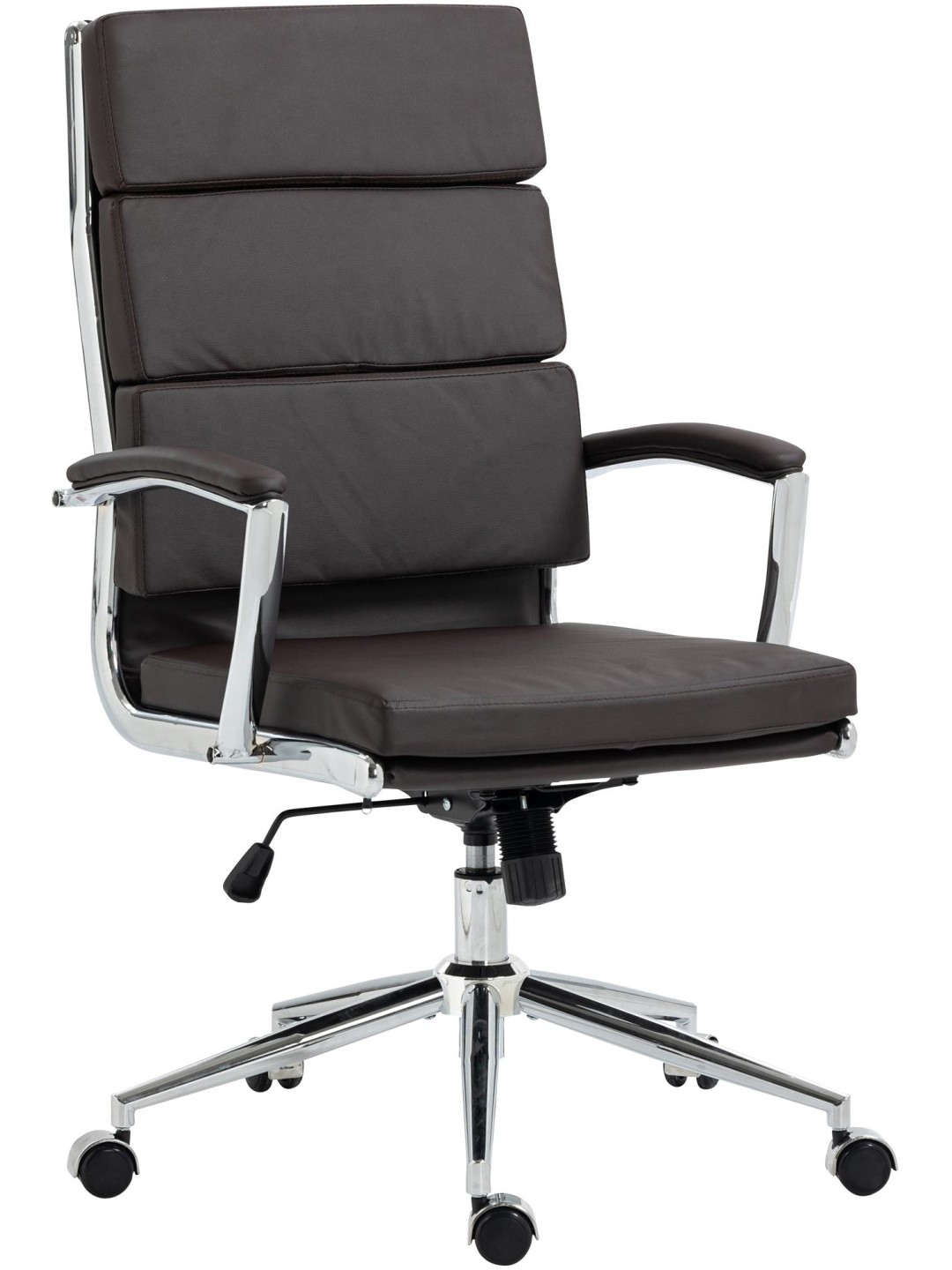 Scaun de birou Cleveland imitatie piele, maro