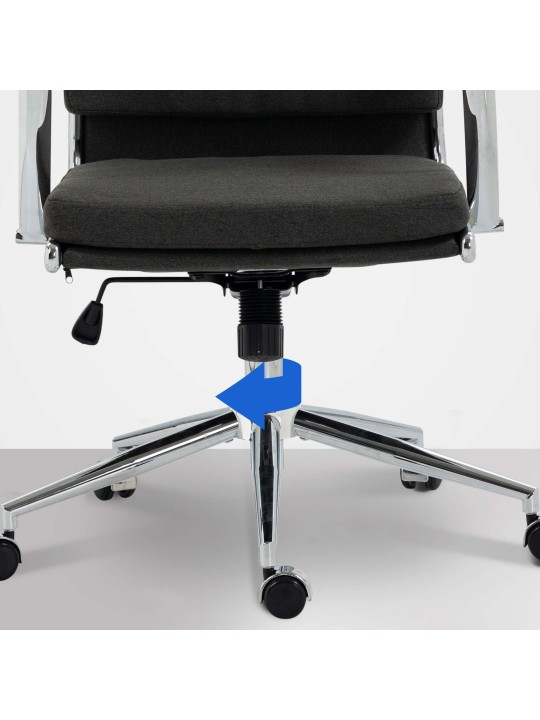 Scaun de birou tesatura Cleveland, gri închis