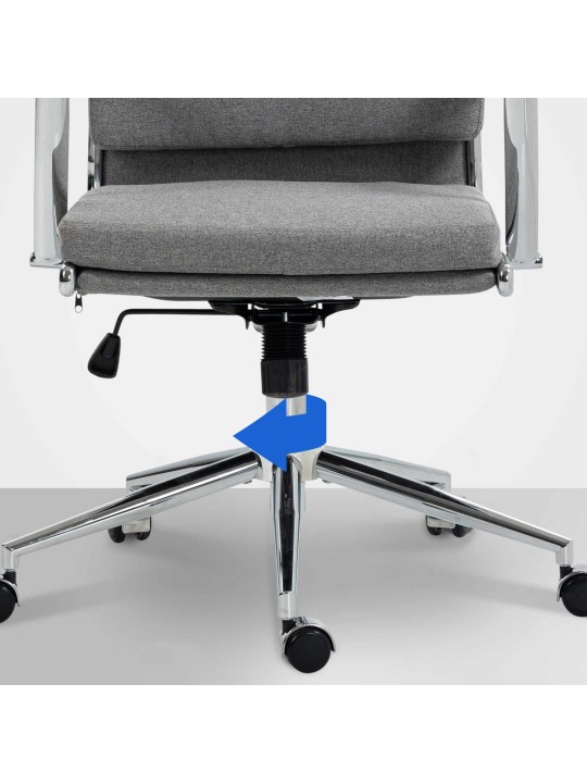 Scaun de birou tesatura Cleveland, gri