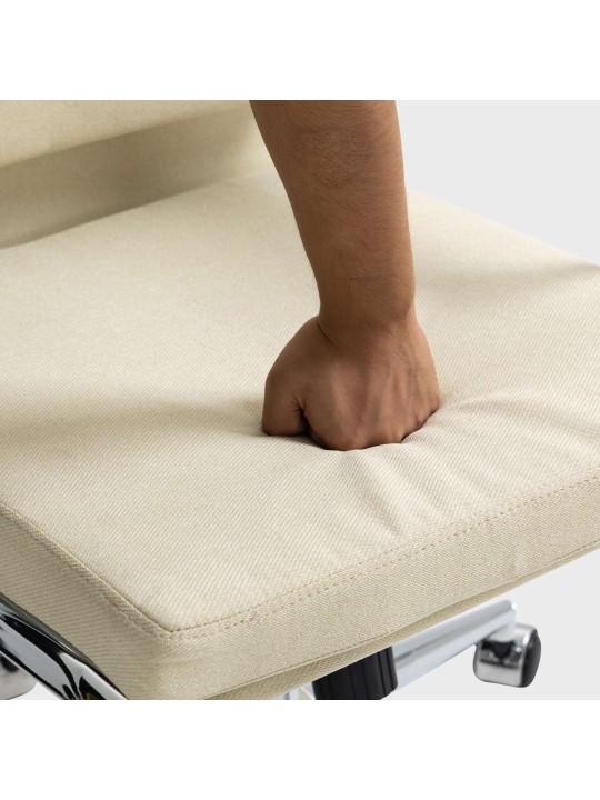 Scaun de birou tesatura Cleveland, crem