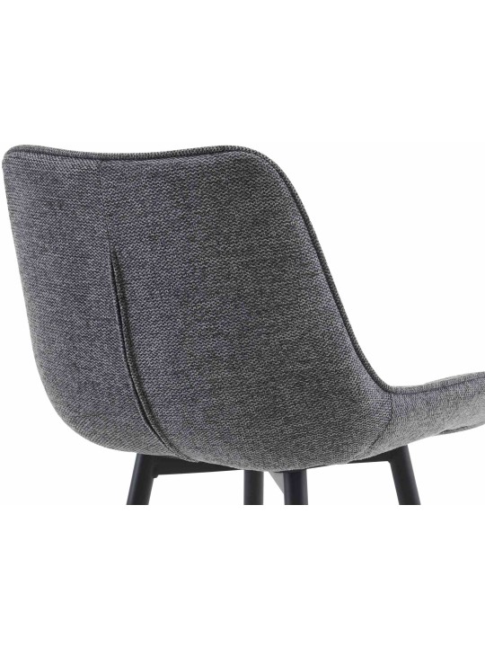 Set 2 scaune de bar stofa Dartford, gri închis