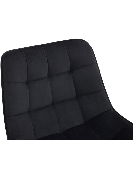 Set 2 scaune de bar Dartford catifea, negru