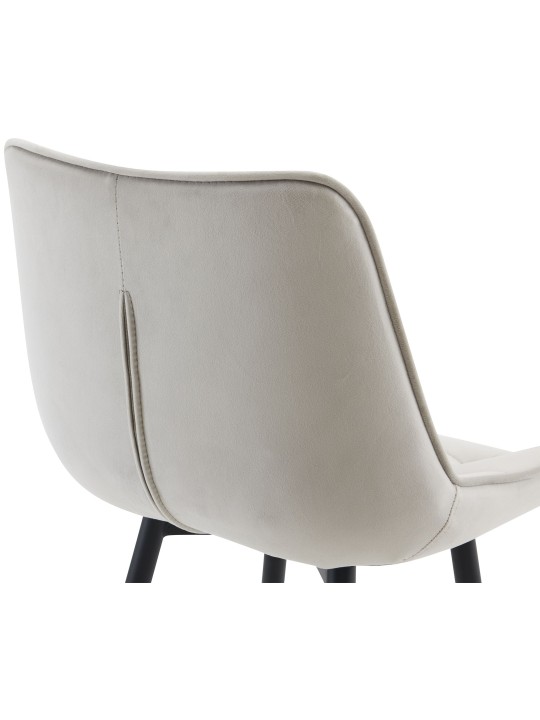 Set 2 scaune de bar Dartford catifea, gri