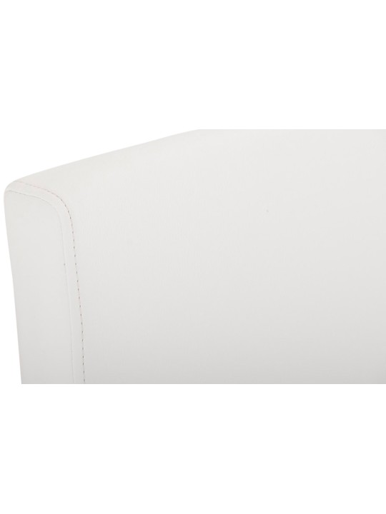 Set 2 scaune de bar Paros imitatie piele, alb