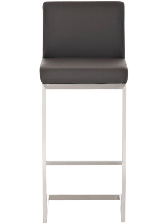 Set 2 scaune de bar Paros imitatie piele, maro