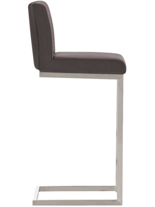 Set 2 scaune de bar Paros imitatie piele, maro