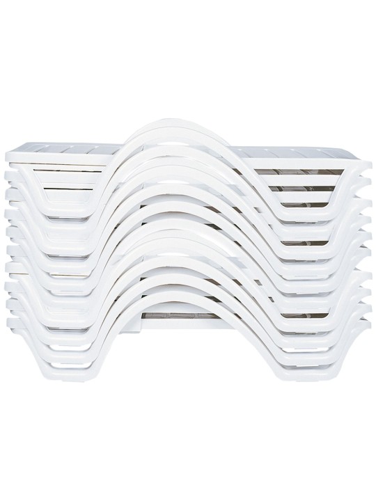 Set de 10 sezlonguri Havana, alb Set de 10 sezlonguri Havana, alb