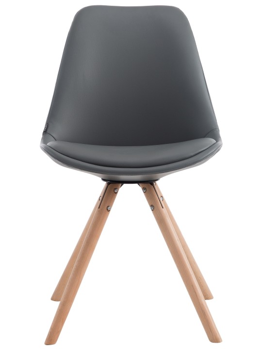 Scaun vizitator Laval Natura rotund, gri