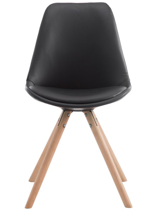 Scaun vizitator Laval Natura rotund, negru