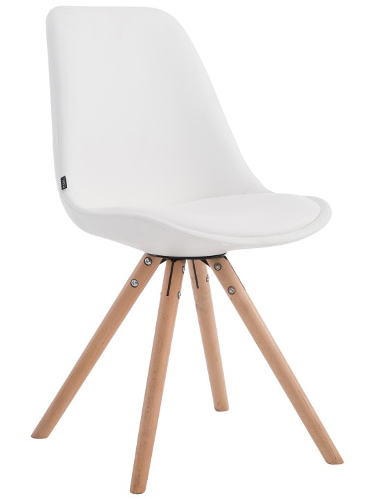 Scaun vizitator Laval Natura rotund, alb