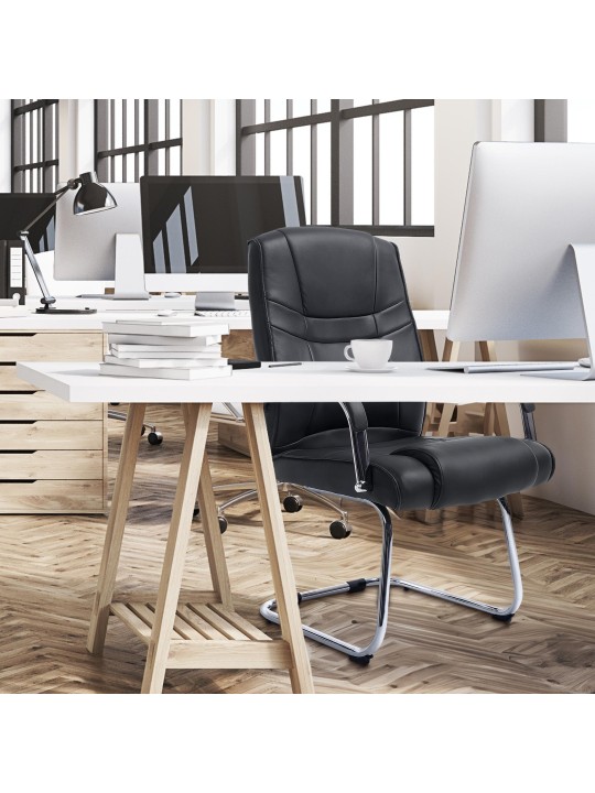 Scaun vizitator Attila, negru