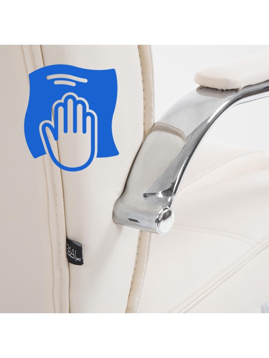 Scaun vizitator Attila, crem