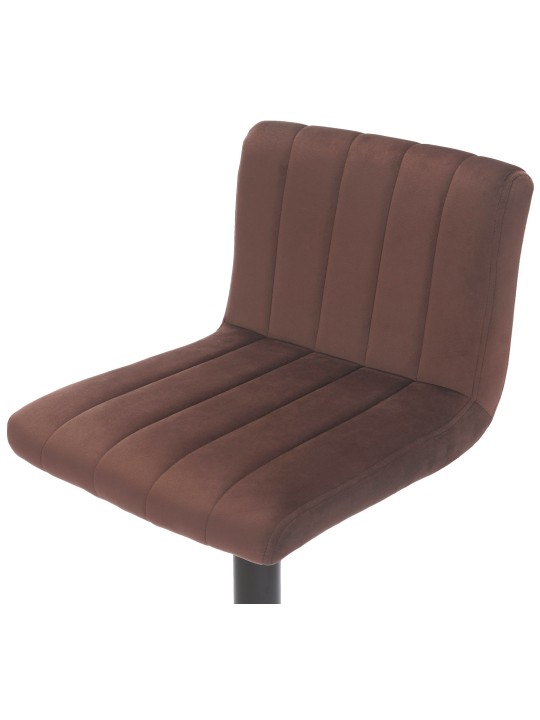 Scaun de bar Jamie catifea, maro