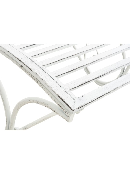 Sezlong de gradina Amiens, alb antic