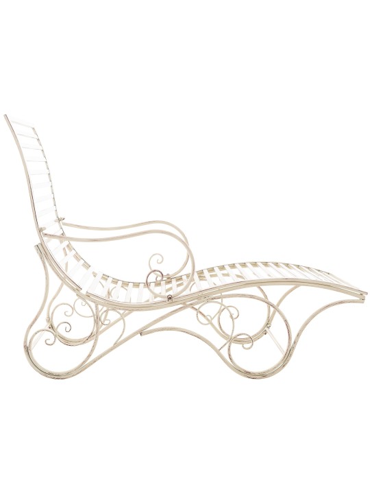 Sezlong de gradina Amiens, crem antic