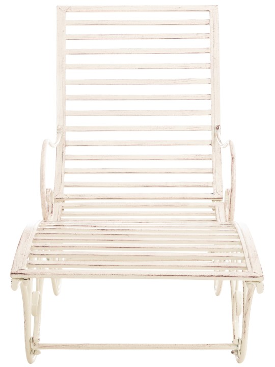 Sezlong de gradina Amiens, crem antic