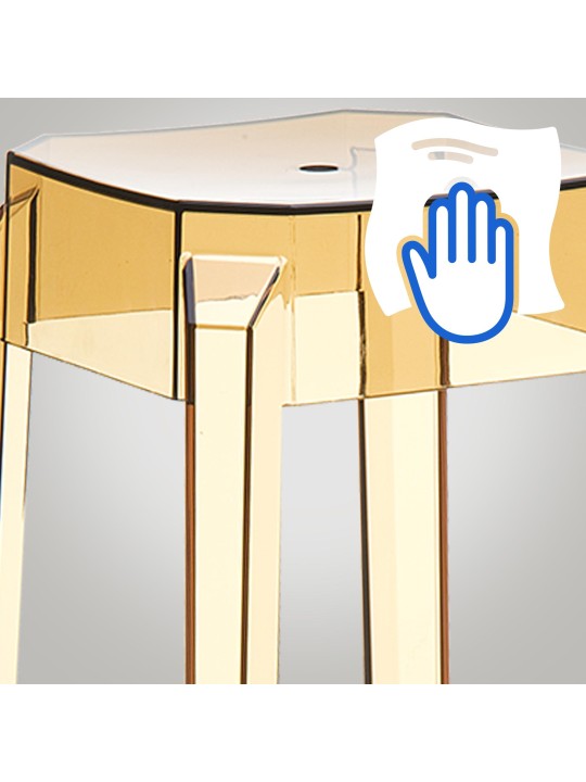 Scaun de bar Fox, transparent, chihlimbar