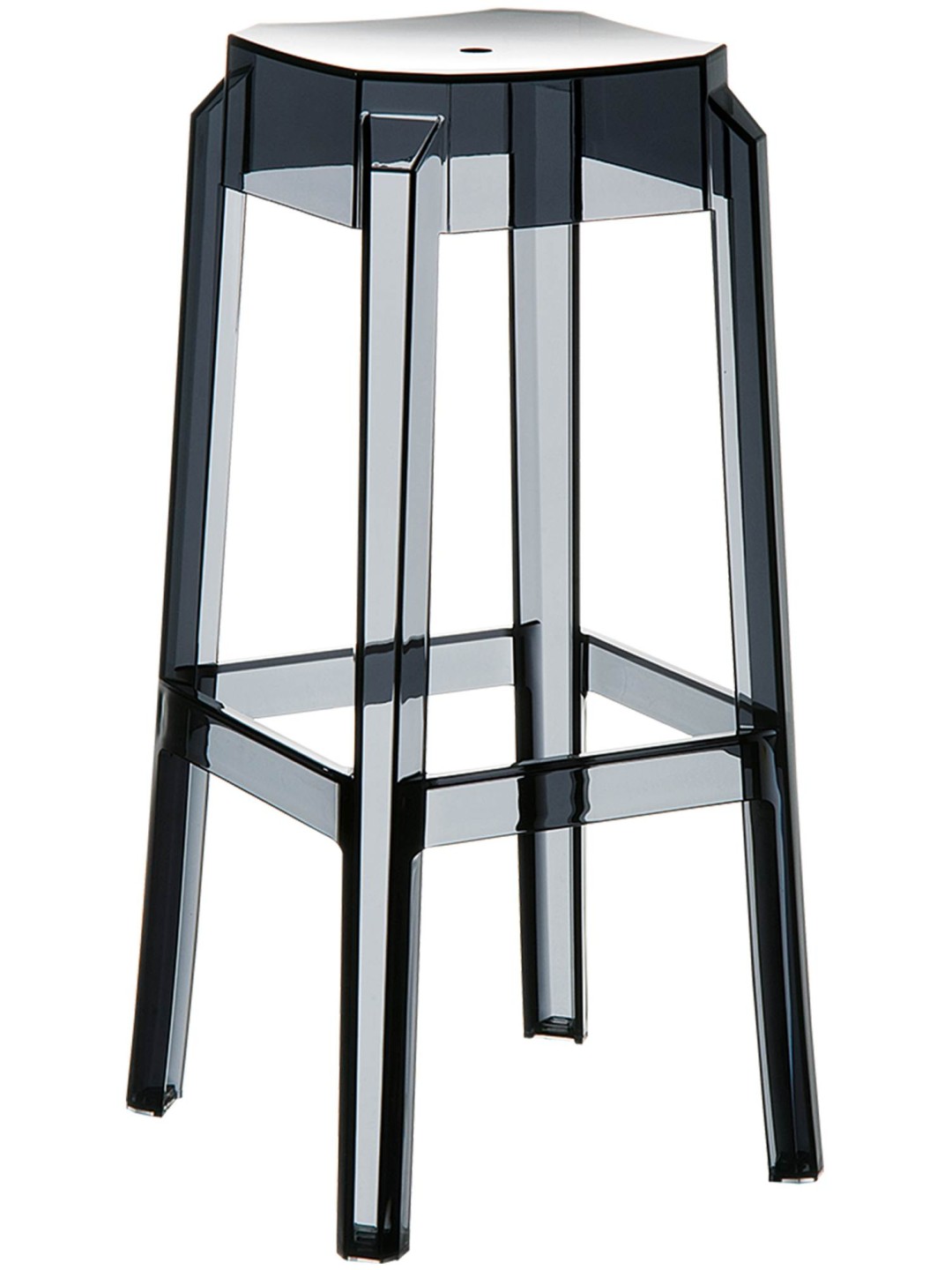 Scaun de bar Fox, transparent, negru