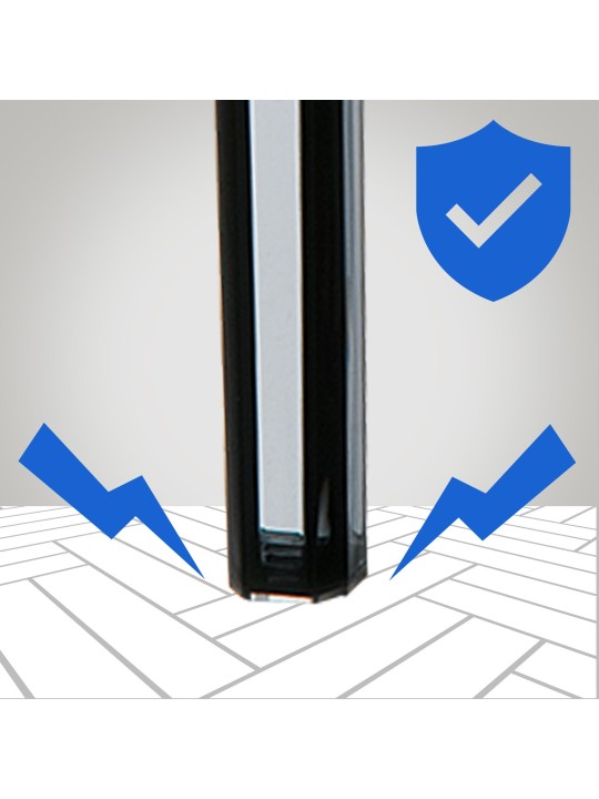 Scaun de bar Fox, transparent, negru