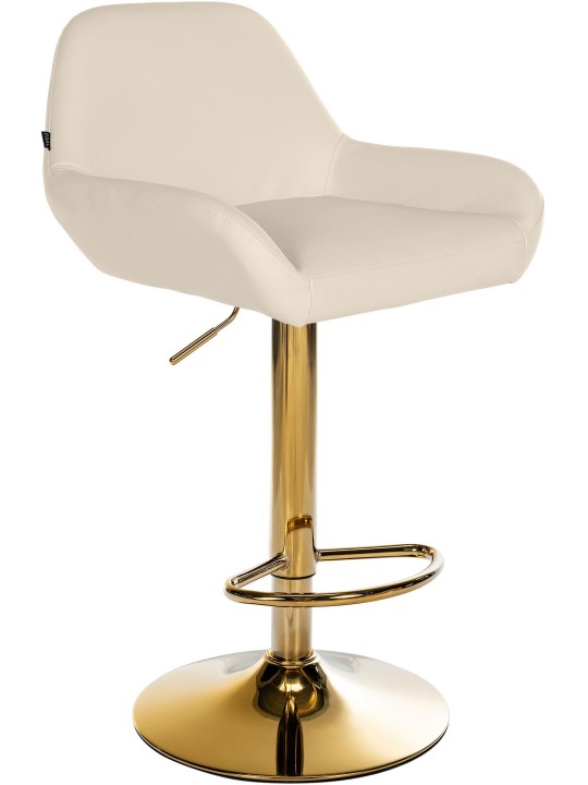 Scaun de bar Braga Gold imitatie piele, crem