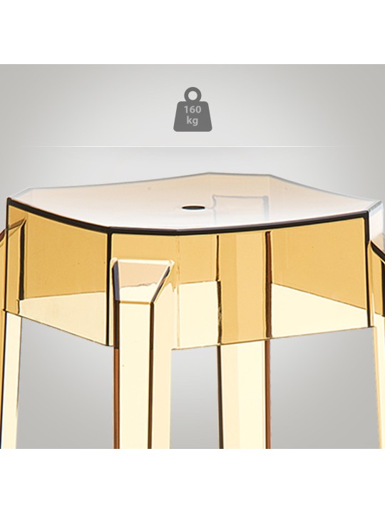 Set 2 scaune de bar Fox, transparent, chihlimbar Set 2 scaune de bar Fox, transparent, chihlimbar