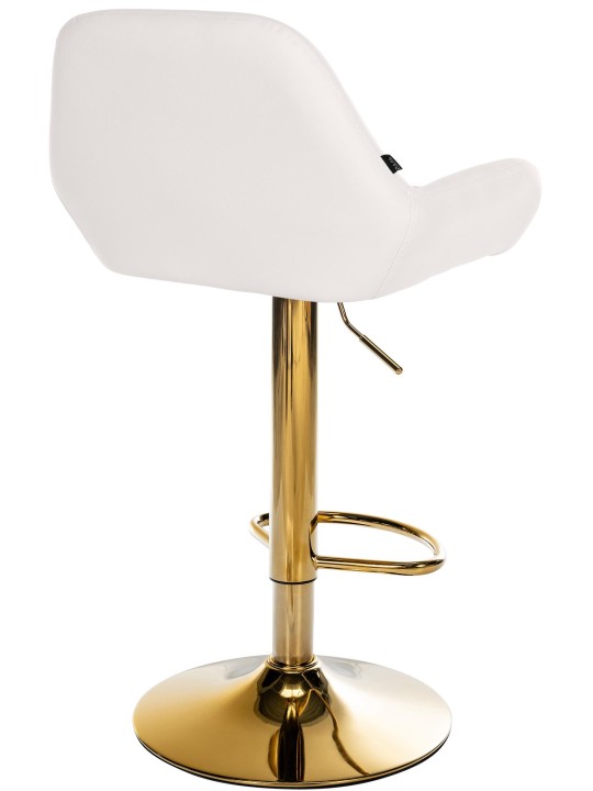 Set 2 taburete de bar Braga Gold Faux Leather, alb Set 2 taburete de bar Braga Gold Faux Leather, alb