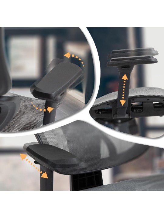 Scaun de birou Deshler, gri Scaun de birou Deshler, gri