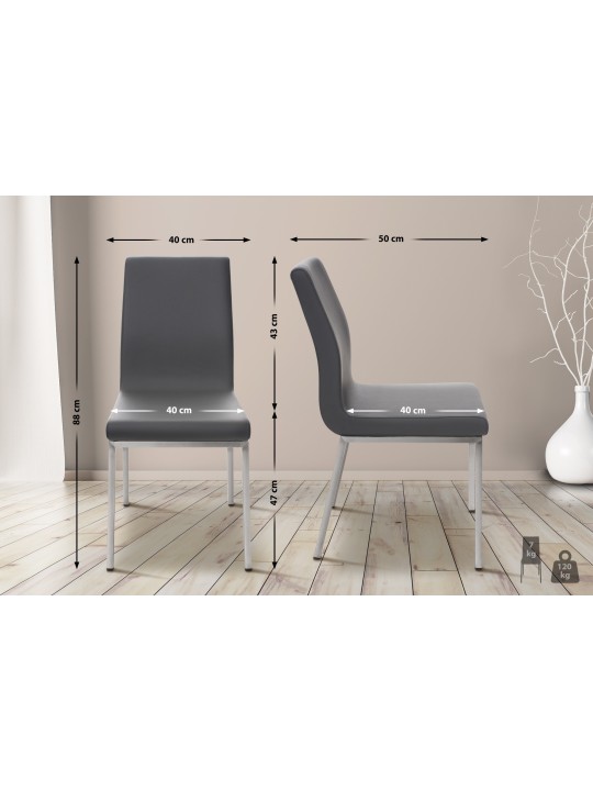 Scaun de sufragerie Colmar, gri Scaun de sufragerie Colmar, gri
