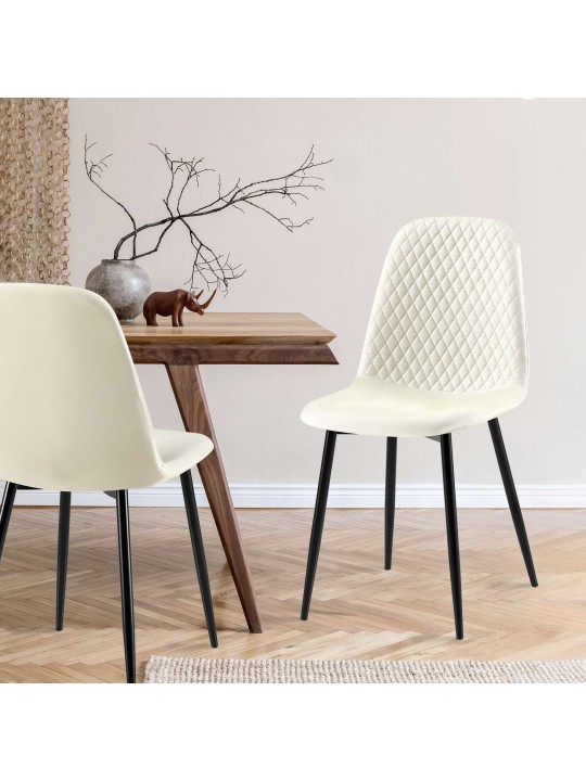 Scaun Giverny stofa, crem