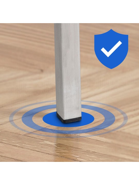 Scaun de bar Damaso E stofa cu cadru de 4 picioare, maro